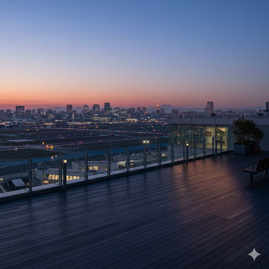 Hidden Observation Decks in Tokyo Airports with Zero Crowds