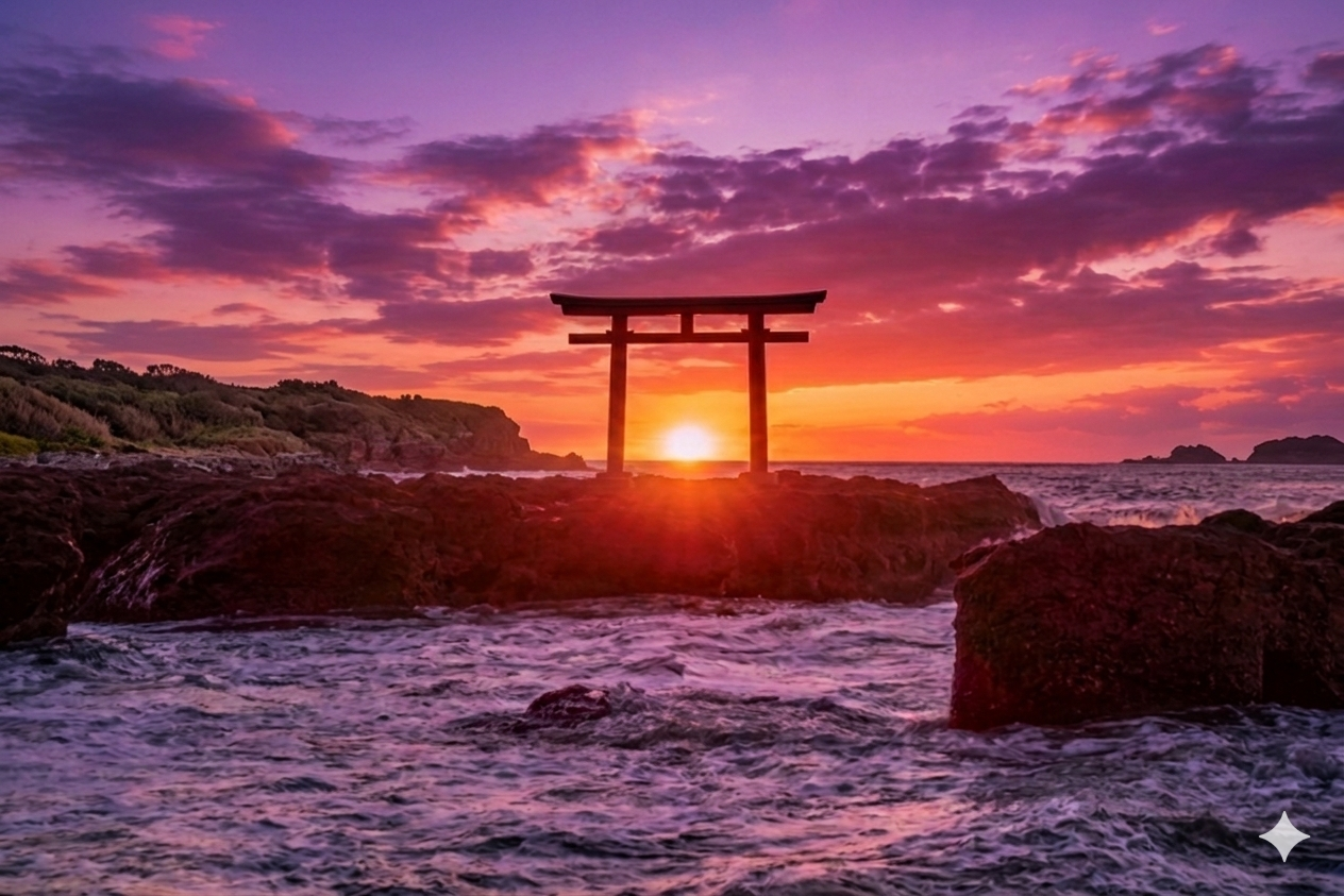 Oarai Seaside Torii Gate: An Iconic Photo Spot by the Sea in Japan